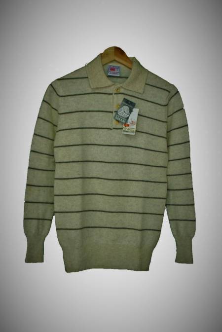 Vintage ανδρική μπλούζα με γιακά και κουμπιά 1980s