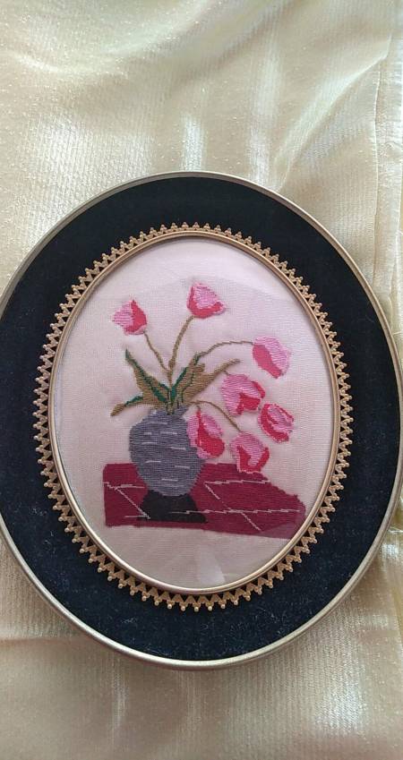 Vintage embroidered frame