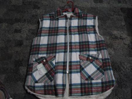 Vintage check vest 90s